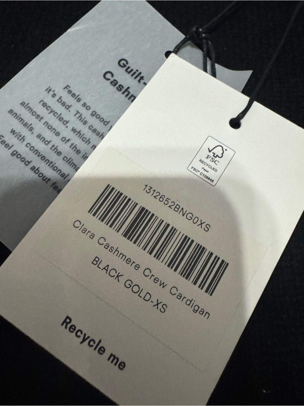 Reformation Clara Cashmere Crew Cardigan - Picture 2 of 4